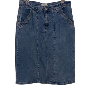 🌹C EST. 1946 DENIM MIDI SKIRT